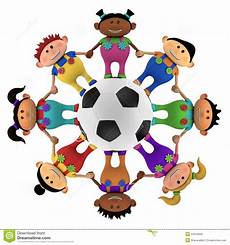 clipart calcio multiethnic around a football royalty free stock clipart calcio multiethnic around a football royalty free stock