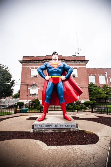 Giant Superman Statue in Metropolis, Illinois