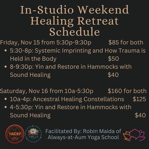 In-Studio Healing Weekend - Systemic Imprinting and Family ...