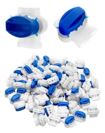 QWORK 200 Pack 3 Wire Connectors Electrical IDC 314-BOX Pigtail ...