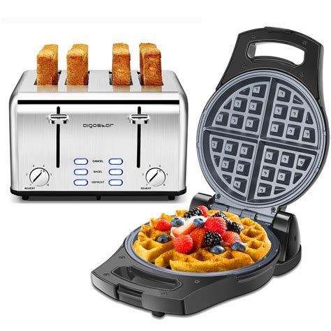 Buy AigostarBelgian Waffle Maker, 8 Inch Flip Waffle Irons with Non ...