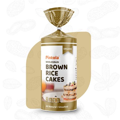 Organic Wholegrain Brown Rice Cakes - Pintola