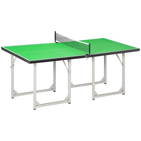 HOMCOM Indoor Ping Pong Table, 6ft 182cm, Folding, with Net Multi-Use ...