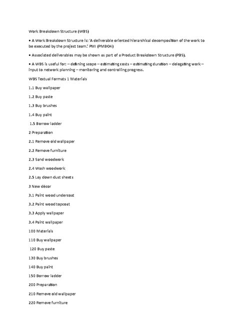 Image result for PMI Work Breakdown Structure