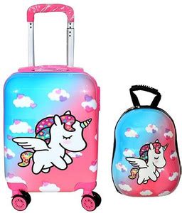 Swarn Products Unicorn Hardcase Trolley bag Suitcase 18 and 13 Inches ...