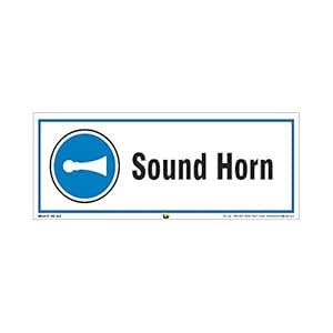Mr. Safe - Sound Horn Sign Hard Plastic Lamination 15 Inch X 6 Inch ...