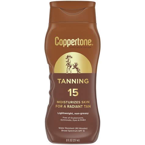 Coppertone SPF 15 Sunblock Lotion, Broad Spectrum Sun Protection, Tanning, 8 Fl Oz - Walmart.com