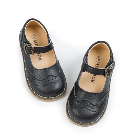 Meckior Toddler Girls Dress Shoes Little Girls Mary Jane Soft Sole ...