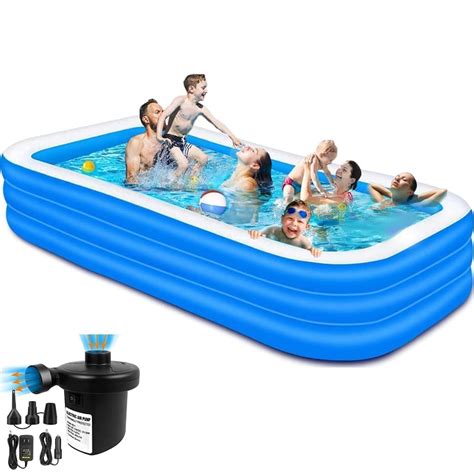 LivTee Inflatable Swimming Pool Adults Above Ground,10Feet-Swimming ...