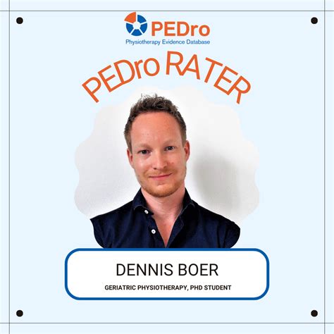 What’s it like to be a PEDro Rater - Dennis Boer - PEDro