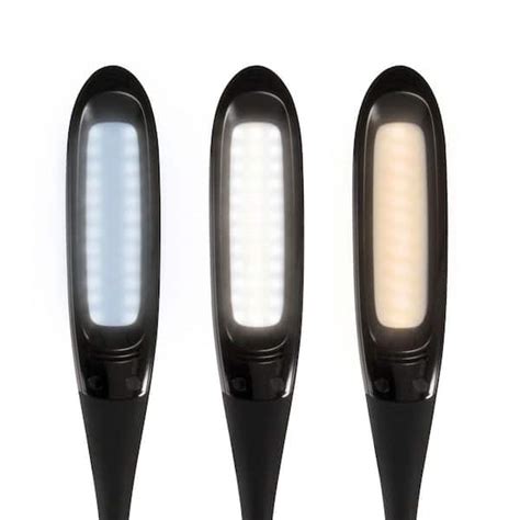 Buy 16 in. Black LED Desk Lamp with Color Changing Tunnel and USB ...