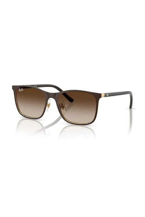Ray-Ban okulary przeciwsłoneczne dziecięce kolor brązowy 0RJ9551S ...