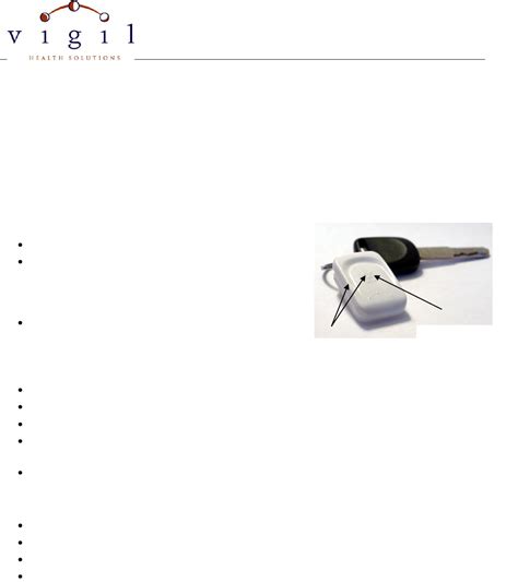 Vigil Health Solutions ZPTX Mini Pendant Transmitter (ZPTX) User Manual ...