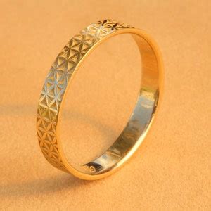 Buy Flower of Life Wedding Ring Set, Gold Wedding Ring Set, Wedding ...