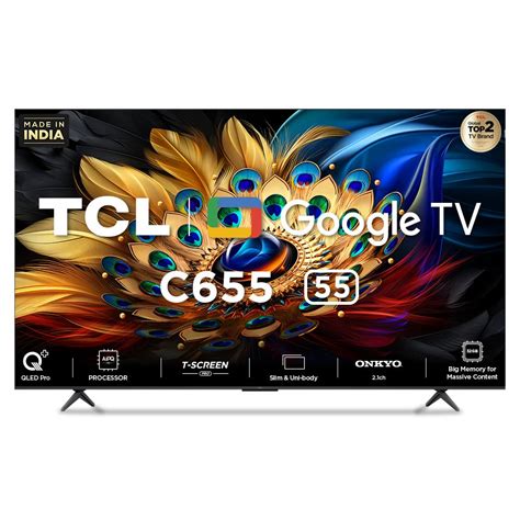 Buy TCL 139.7 cm (55 inch) QLED Smart Google TV, 55C655, Black at ...