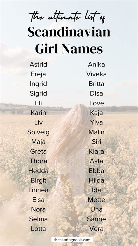 45 beautiful scandinavian girl names meanings unique girl names exotic ...