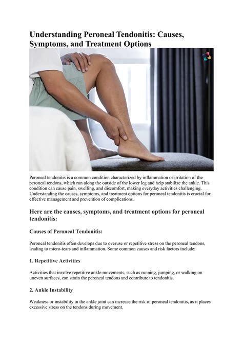 Peroneal Tendonitis Treatment Guide – VEJYCP