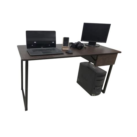 MODULAR COMPUTER STUDY TABLE FOR OFFICE AND HOME WITH DRAWER DARK BROWN ...
