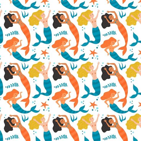 Image result for Vector Mermaid Pattern