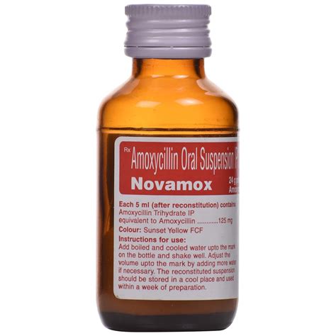 Novamox 125mg/5ml - Bottle of 60ml Suspension : Amazon.in: Health ...