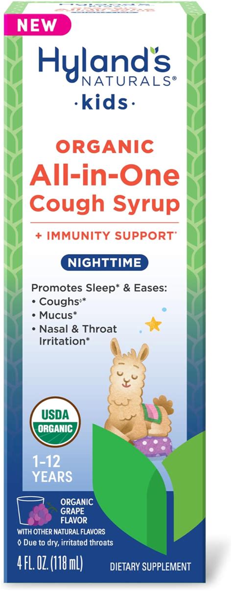 Amazon.com: Hyland's Kids Organic All in One Cough Syrup Nighttime ...