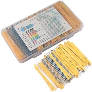 2600pcs 130 Values Resistors Assortment Kit, 1 Ohm - 3M Ohm 1/4w 1% ...