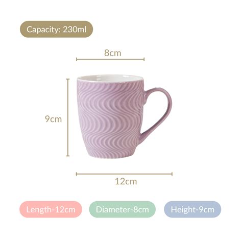 Mugs - Buy Wavy Ceramic Mug Set of 6 Online in India | Nestasia