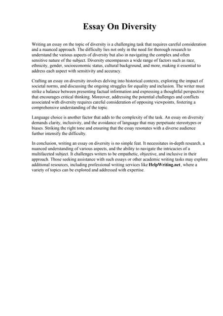 Diversity Essay Examples 的图像结果