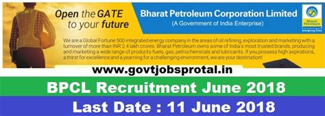 Government jobs under Bharat Petroleum Corporation Recruitment For ...
