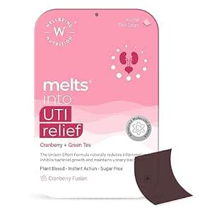 Wellbeing Nutrition Melts UTI Relief | Cranberry, Green Tea and ...