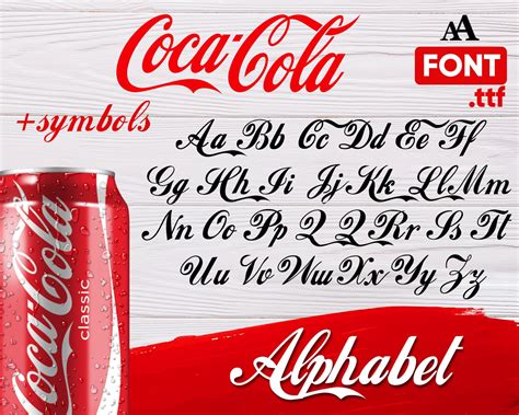 coca cola font svg coca cola letters coca cola alphabet | Etsy