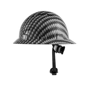 Full Brim Carbon Fiber Hard Hat Safety Helmet with 6-Point Adjustable ...