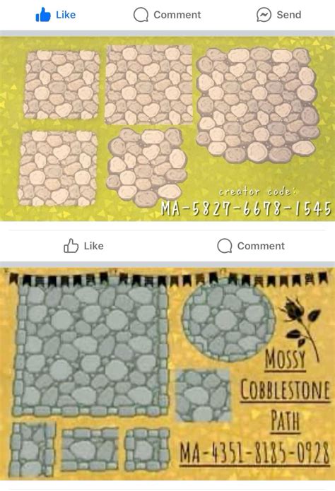 Animal Crossing Cobblestone and Stone Flooring Designs