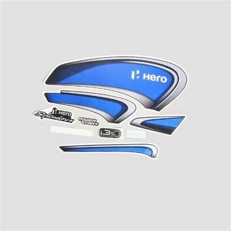 Stckr Set Splendor Plus BS6 E20 Blk/Blue | For Hero | Buy NV Spares ...