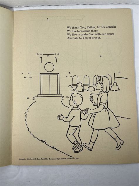 Vintage Thank You God Dot to Dot Coloring Book 1963 Sarah Giles Paine ...