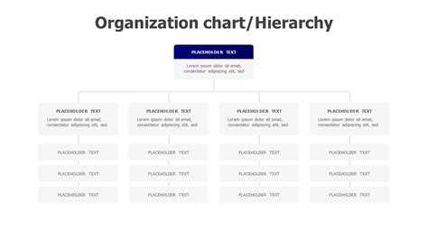 Organization chart-Hierarchy 47-1165 PowerPoint Template