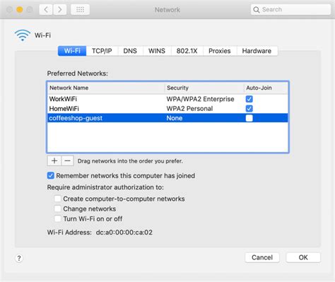 Image result for Mac OS Network Settings