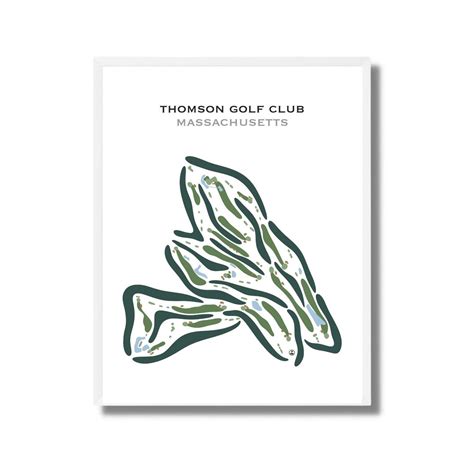 Thomson Golf Club, MA | Golf Course Map, Golf Map, Golfer Gift for Him ...