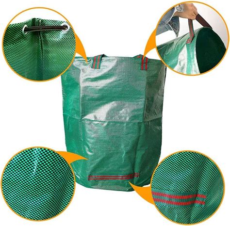 Garden Waste Bags, 2 Pieces Garden Waste Bags with Handles, Reusable Garden Waste Bags, Foldable ...