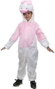 KAKU FANCY DRESSES Duck Cartoon Costume -White & Pink, 3-4 Years, For ...