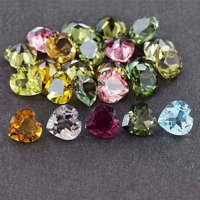 12.55ctw 8x4x3.10mm Baguette Multi Color Tourmaline Very Good Eye Clean ...