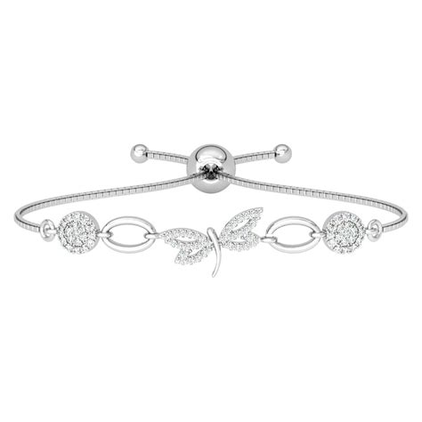 Buy Clara 925 Pure Silver Dragonfly Hand Bracelet | Adjustable, Anti ...