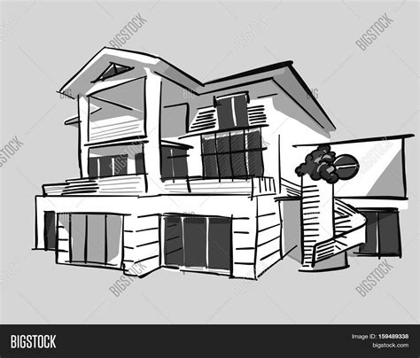 Modern House Drawing at PaintingValley.com | Explore collection of ...