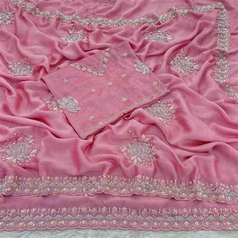 Ds 692 Embroidered Silk Party Wear Saree Collection