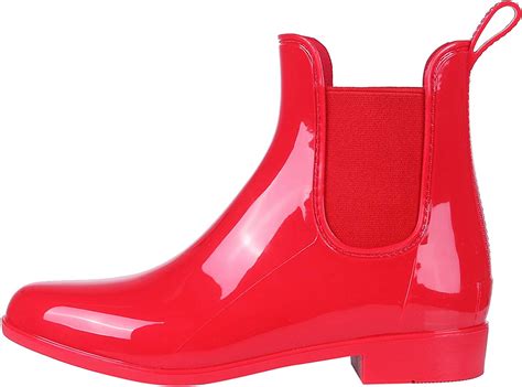 Evshine Women's Short Ankle Rain Boots Lightweight Chelsea Rain Boots ...