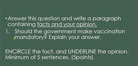 •Answer this question and write a paragraph containing facts and your ...