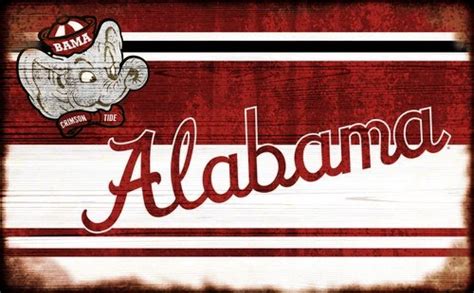 Buy Fan Creations Team Name Burnt Wood 11x19 University of Alabama ...