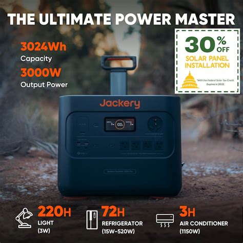 Jackery Explorer 3000 Pro (3024Wh) 3000-Watts Portable Power Station 70 ...