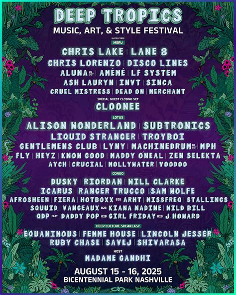 Deep Tropics Festival - Saturday at Bicentennial Capitol Mall State ...