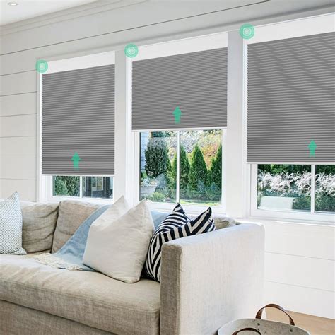 Buy Allesin Motorized Cellular Shades for Window with Remote, Blackout ...